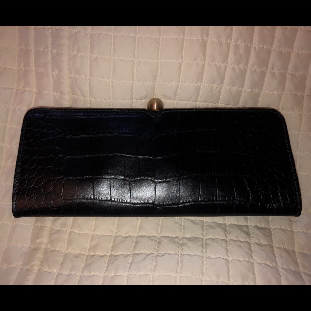 Black leather wallet/clutch by Harold’s